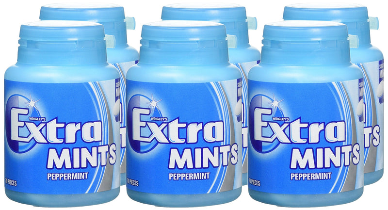 Wrigley Extra Peppermint Sugarfree Mints, 77 g, 70-Piece, Pack of 6 70 Count (Pack of 6) - BeesActive Australia