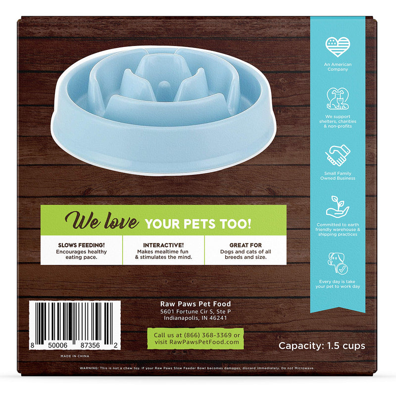 Raw Paws Slow Feeder Dog Bowl - Maze Dog Bowl to Slow Down Eating - Dog Bowl for Fast Eaters - Dog Puzzle Bowl for Slower Eating - Slow Drink Water Bowl for Dogs 1-count - BeesActive Australia