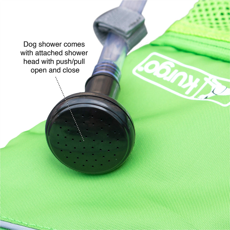 Kurgo Go Shower for Dogs, Camping Shower for Pets, Outdoor Dog Shower, Hiking, Camping, Beach Shower, Portable, Holds 6L of Water, Green - BeesActive Australia