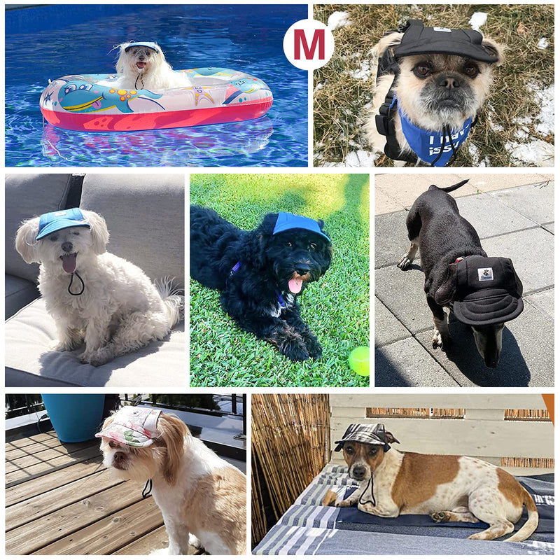 Pawaboo Dog Baseball Cap, Adjustable Dog Outdoor Sport Sun Protection Baseball Hat Cap Visor Sunbonnet Outfit with Ear Holes for Puppy Small Dogs Large (Pack of 1) Blue - BeesActive Australia