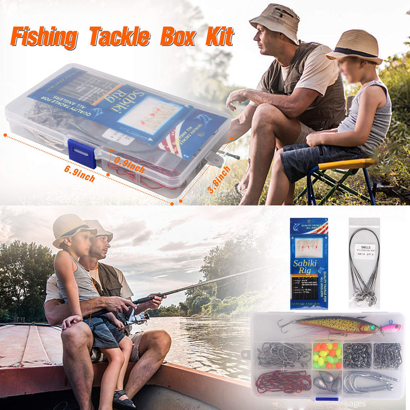 [AUSTRALIA] - Saltwater Fishing Lures Surf Fishing Tackle Box, 157pcs Surf Fishing Bait Rigs Minnow Lure Bucktail Jig Hooks Sinker Fishing Gear Accessories 