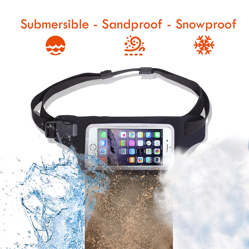 [AUSTRALIA] - New Waterproof Running Swimming Belt Fanny Pack for iPhone 6 7 8 X 11 12 Plus & Android Samsung - W/Touchscreen Cover - IPX8 Rated Dry Waist Bag Pouch for OCR, Ski, Beach, Pool, Kayaking, Rafting and more! 