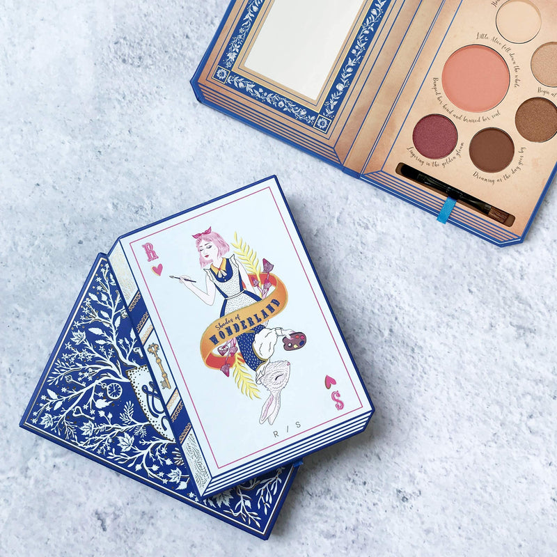 Shades of Wonderland Blush and Eyeshadow Palette - Highly Pigmented Shimmer Matte - Smooth With Moisturizing Jojoba Oil - Vegan and Cruelty Free - For All Skin Types - Unique Design - BeesActive Australia