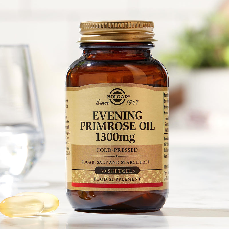 Solgar Evening Primrose Oil 1300 Mg Softgels, Pack of 30 - With Omega-6 and GLA - Easy to Swallow - Gluten Free - BeesActive Australia