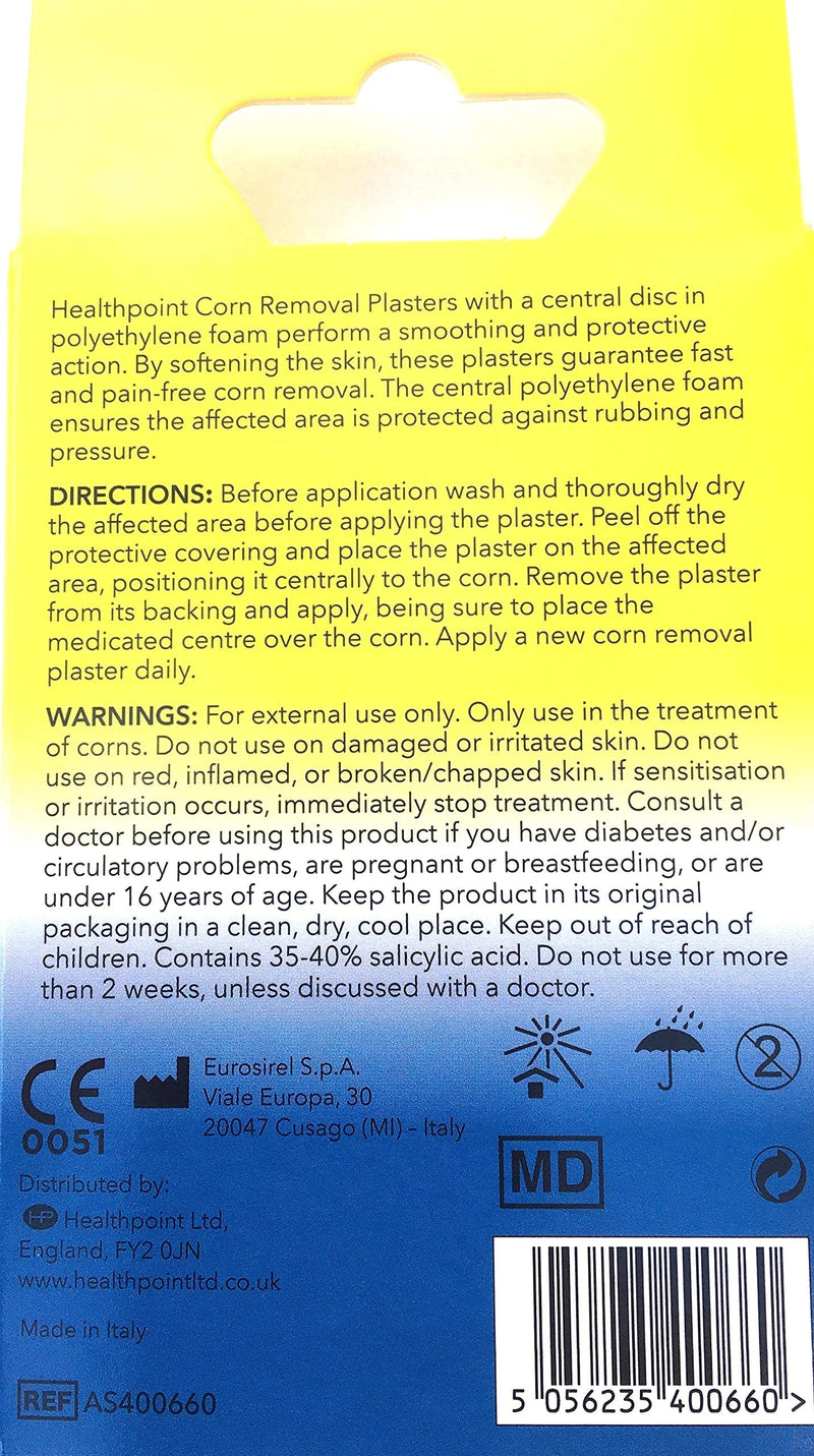Healthpoint Corn Plasters with Salicylic Acid Relieves and Removes Corns 1 Size 12 Patches Total - BeesActive Australia