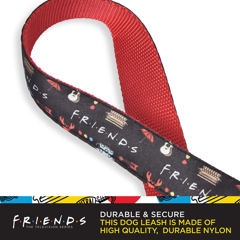Friends TV Show Iconic Graphics Dog Leash - Friends Dog Lead, Puppy Leash, Leash for Dogs, Dog Leashes, Cute Dog Leash, Black Dog Leash, Red Dog Leash, Friends Pet Leash for Puppy, Dog Walking leash 6 Foot - BeesActive Australia