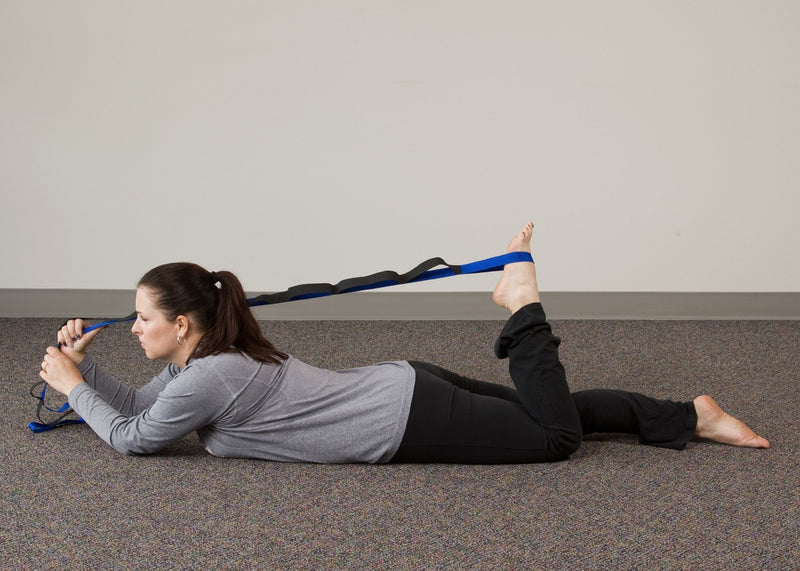 RangeMaster Stretch Strap with Exercise Guide│ Versatile Multi-Loop Strap Perfect for Yoga, Pilates, and Physical Therapy │ Portable │ Helps Improve Flexibility Blue - BeesActive Australia