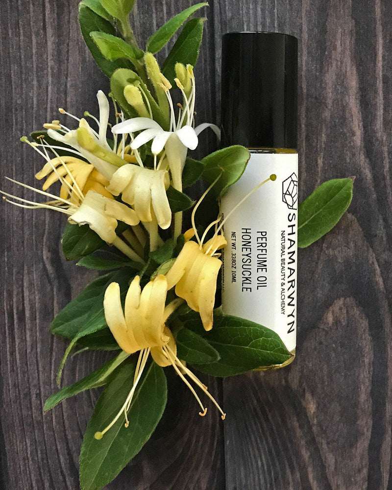 Honeysuckle Perfume Oil, Natural Organic Botanical, Pure Essential Oil Blend Roll-On by Shamarwyn - BeesActive Australia