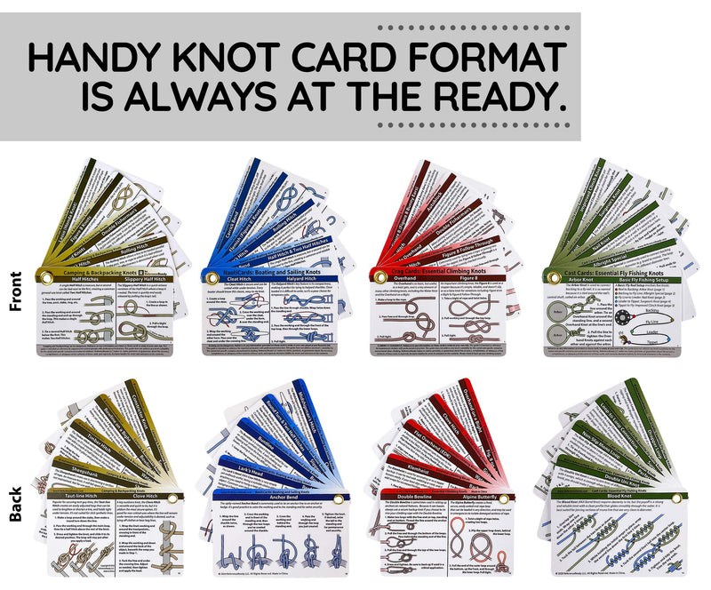 ReferenceReady Lots of Knots Bundle - Outdoors, Fly Fishing, Climbing, and Boating Knot Cards - Includes 57 Knots - BeesActive Australia