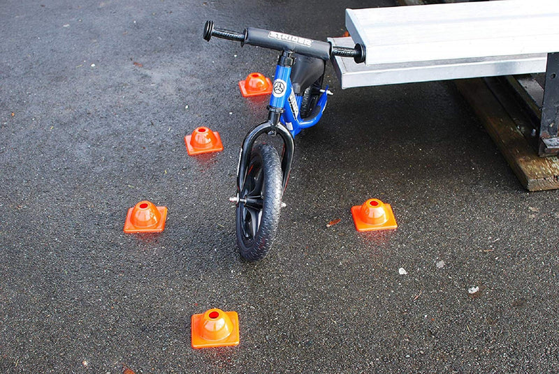 purifyou KamelKone Agility Training & Motorcycle Cones for Sports & Kids | Set of 12 Premium Green/Orange Plastic Cones, for Bikes, Traffic & Soccer Orange - BeesActive Australia