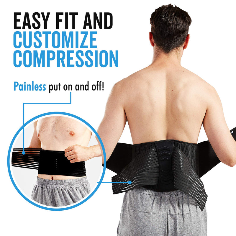 Lumbar Support Back Brace for Men and Women (Regular 28" - 50") Regular 28" - 50" - BeesActive Australia