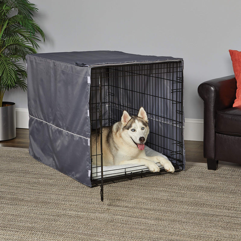 New World Pet Products Midwest Dog Crate Cover, Privacy Dog Crate Cover Fits Midwest Dog Crates, Machine Wash & Dry 42-Inch Light Gray - BeesActive Australia