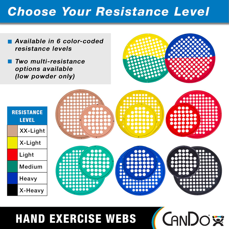 Cando® 10-0863 Power-Web - Hand Grip Trainer, Hand strengthener, diameter 17 cm, green (medium) - BeesActive Australia