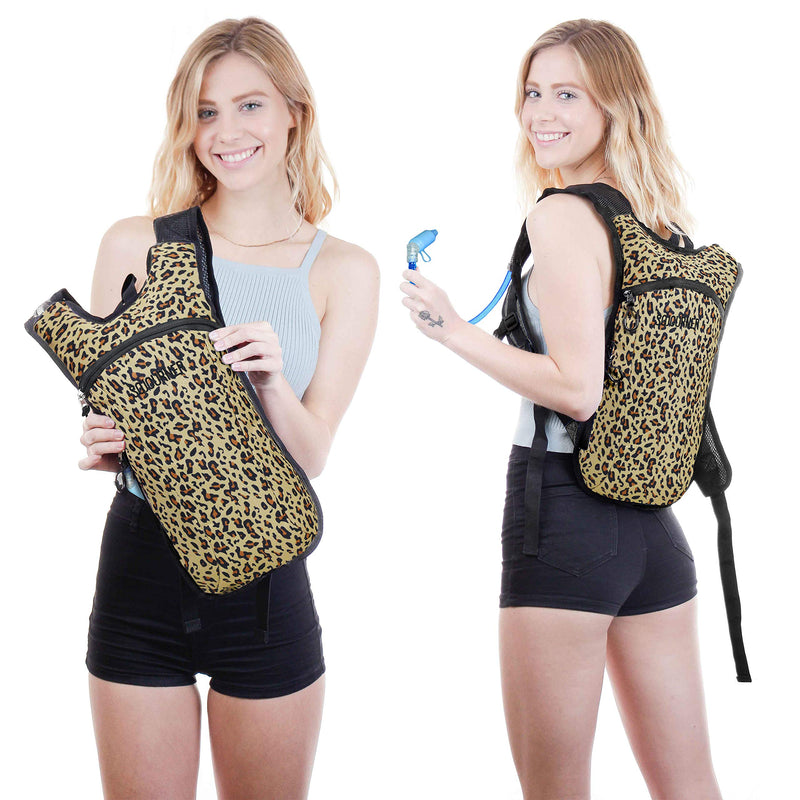 Sojourner Hydration Pack Backpack - 2L Water Bladder Included for Festivals, Raves, Hiking, Biking, Climbing, Running and More - BeesActive Australia