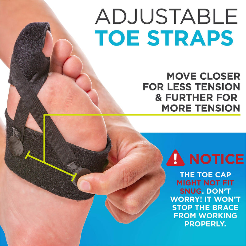 BraceAbility Turf Toe Brace - Soft Big Toe Taping Splint Straightener Wrap with Support Straps for Sprains and Hallux Rigidus Relief (Left Foot) Left - BeesActive Australia