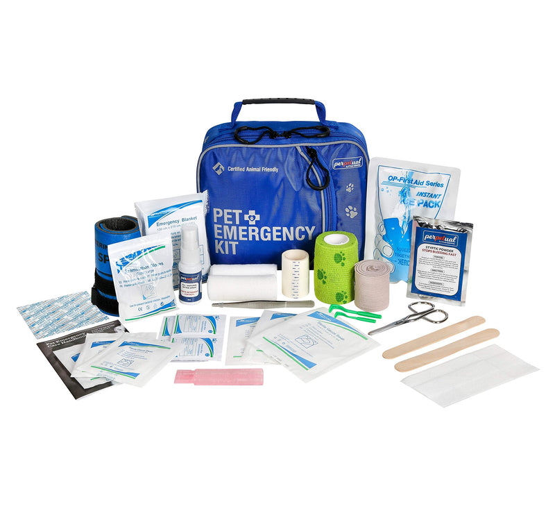 Perpetual Pet First Aid Kit with Vet Wrap, Styptic Powder, Bitter Spray & Veterinary Splint. Ideal for Hiking, Travelling, Camping, Outdoor & Indoor Activities - BeesActive Australia