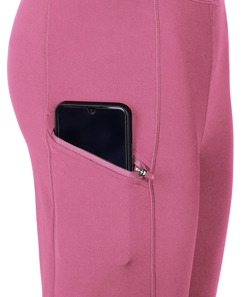Willit Girls Horse Riding Pants Tights Kids Equestrian Breeches Knee-Patch Youth Schooling Tights Zipper Pockets Pink Medium - BeesActive Australia