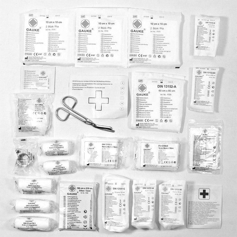 Sakura DIN First Aid Kit SS5418 - Zipped Bag, Comprehensive Kit Ideal for EU Travel - Meets EU Automotive Standards - BeesActive Australia