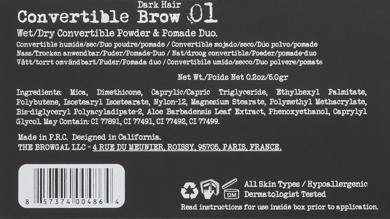 The BrowGal Convertible 2 in 1 Full Brow Definition, Dark - BeesActive Australia