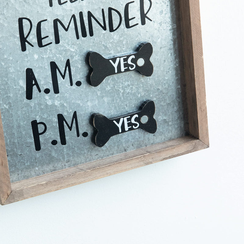 COLLECTIVE HOME - Metal Dogs Feeding Schedule Pet Feeding Reminder Decorative Wall Art, Dog Feeding Reminder (01) 01 - BeesActive Australia
