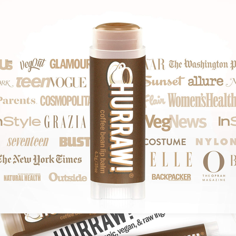 Hurraw! Coffee Bean Lip Balm, 2 Pack: Organic, Certified Vegan, Cruelty and Gluten Free. Non-GMO, 100% Natural Ingredients. Bee, Shea, Soy and Palm Free. Made in USA - BeesActive Australia