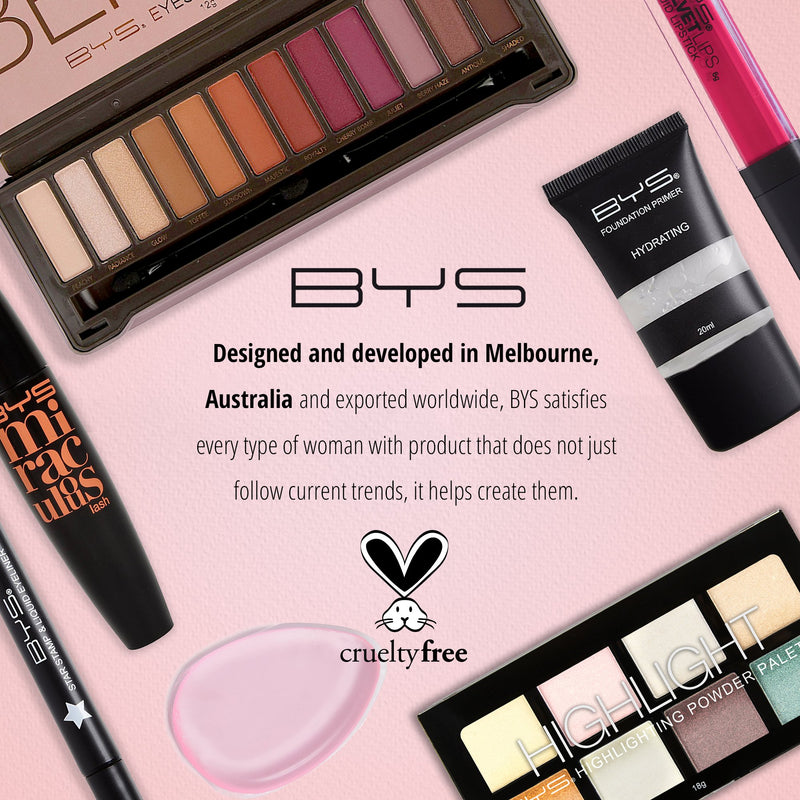 BYS Highlight 2 Makeup Palette with Contour Brush and Mirror - BeesActive Australia