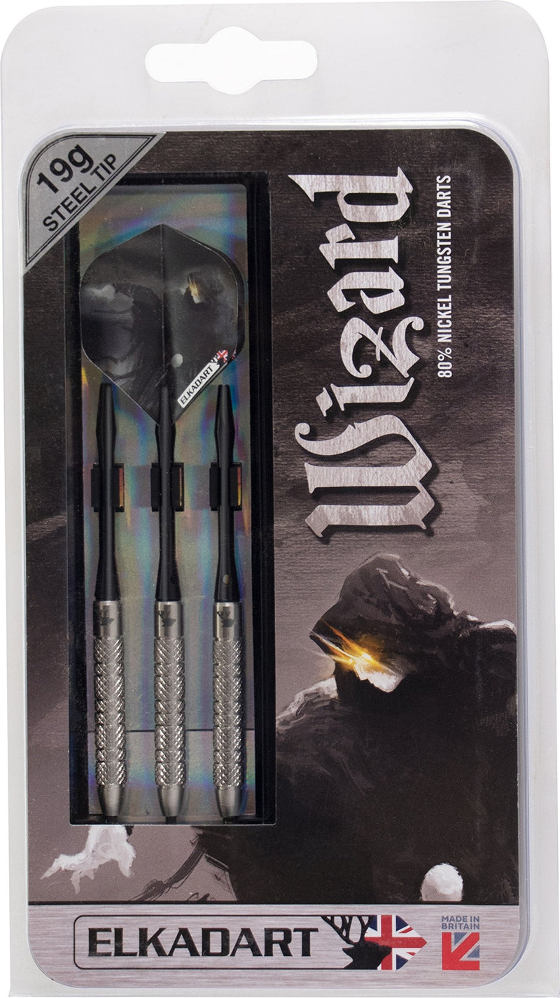 Elkadart Wizard 80% Tungsten Steel Tip Darts with Storage/Travel Case 19 Grams - BeesActive Australia