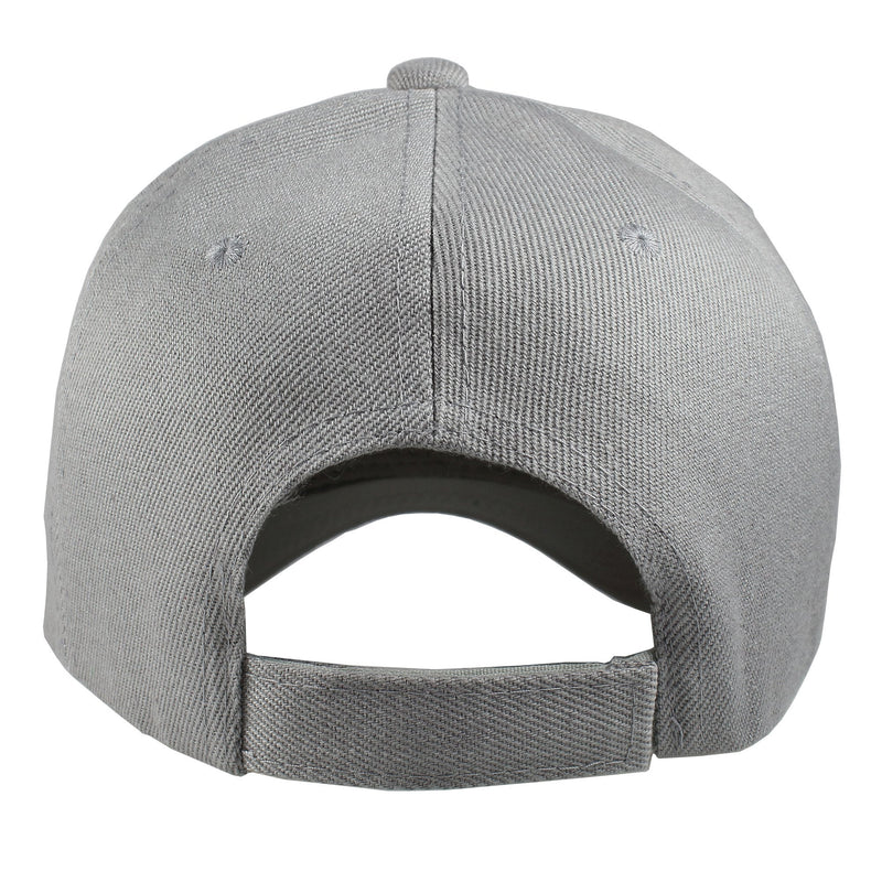 Gelante Plain Blank Baseball Caps Adjustable Back Strap Wholesale Lot 6 Pack Light Gray - BeesActive Australia