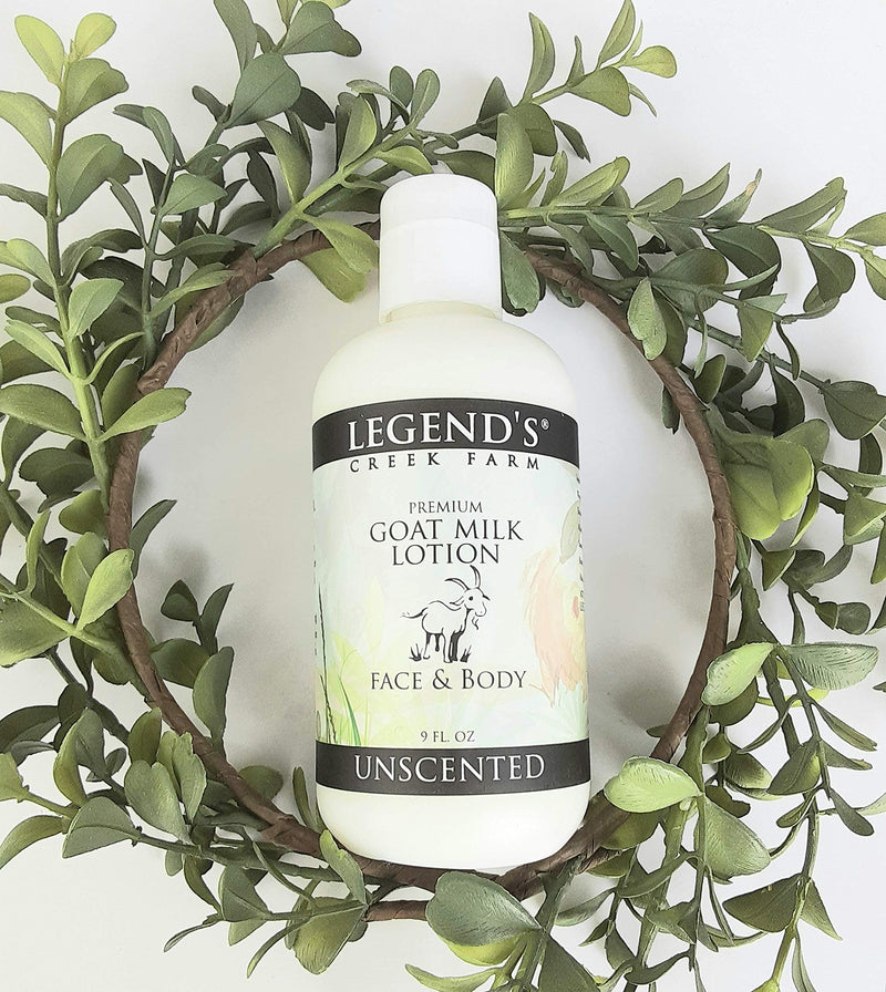 Legend's Creek Farm Lotion, Premium Goat Milk Lotion, No Harsh Chemicals, Deeply Moisturizing, Handmade in USA (Unscented L.) Unscented  - BeesActive Australia