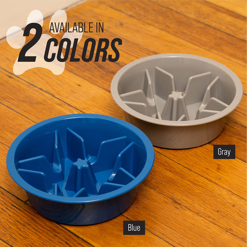 Leashboss Dog Bowl Slow Feeder for Raised Pet Feeders - Maze Food Bowl Compatible with Elevated Diners for Neater Pet Eating (4 Cups - 8.9-9.25 Inch Feeder Holes, Gray) 2 Cup - 7.5-8 Inch Feeder Holes - BeesActive Australia