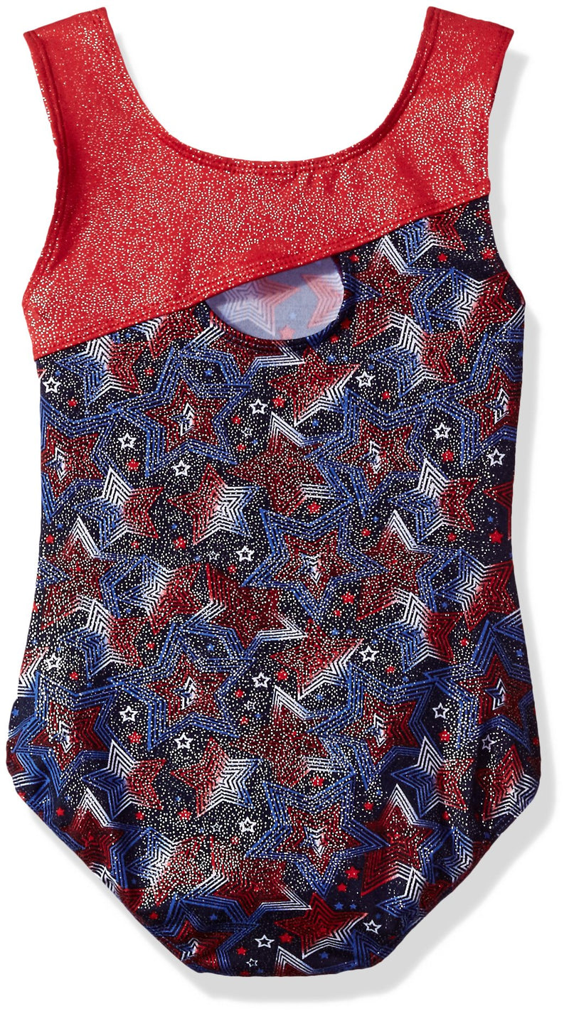 Jacques Moret Girls' Fun Gymnastics Leotard Big Girls Medium Funstars Printed - BeesActive Australia