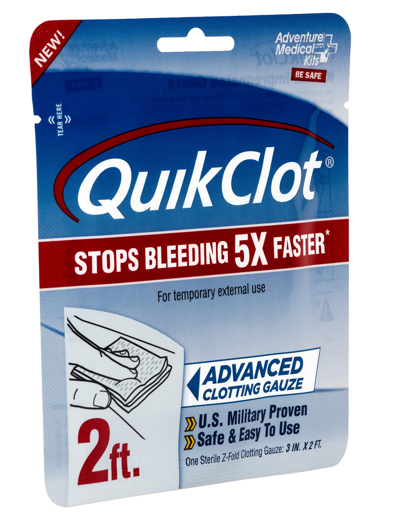 QuikClot Gauze 3" x 2' 3 in x 2 ft - BeesActive Australia