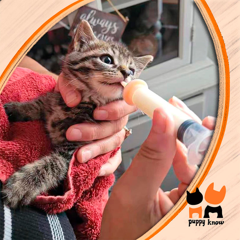 Pet Feeding Nipple for Kitten and Puppy Silicone Feeding Pacifier for Pets and Wildlife - Includes Mini, Original, Medium, Large, Double 1-10ml Oring Syringe - BeesActive Australia