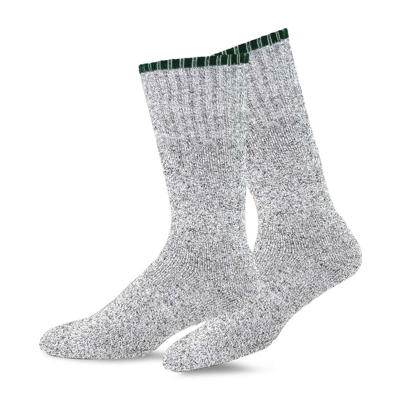 Eco Friendly Heavy Weight Recyled Cotton Winter Thermal Boot Socks Multi Pair for Women Men Medium Stripe-blk/Grn - BeesActive Australia