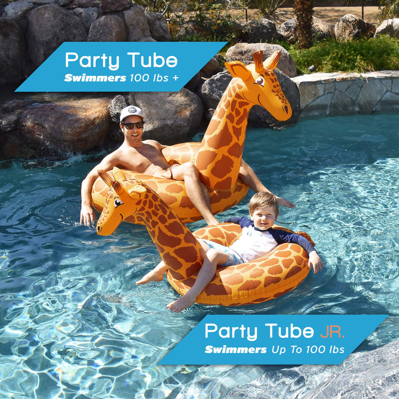 [AUSTRALIA] - GoFloats Stretch the Giraffe Party Tube Inflatable Raft Party Tube Jr 