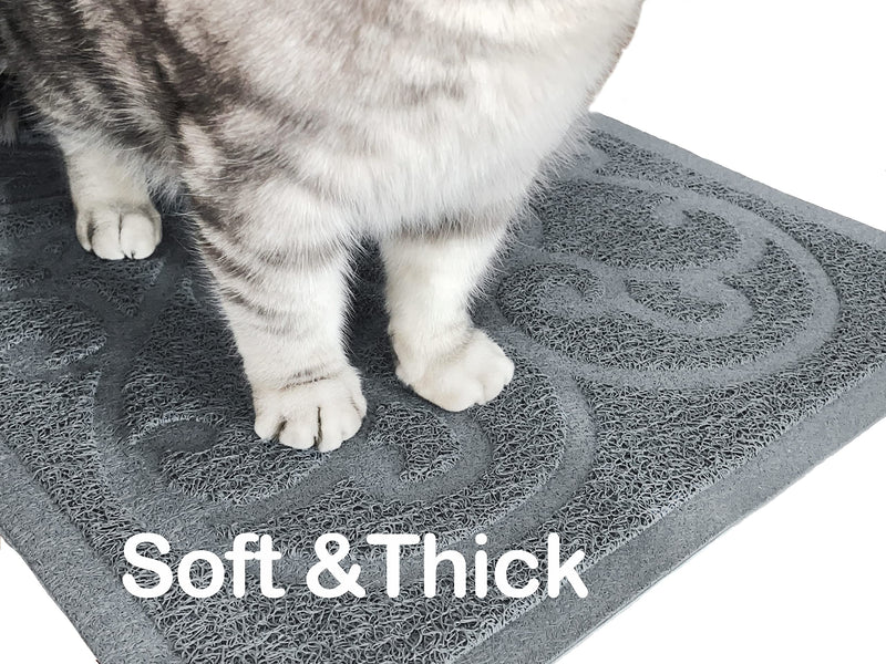 PetLike Cat Litter Mat, Thick Litter Trapping Mat, Durable Litter Box Mat Waterproof, Indoor Mat Washable Mats with Non-Slip Backing, Soft on Kitty Paws and Easy to Clean, Phthalate Free, 30x18 Light Pink - BeesActive Australia