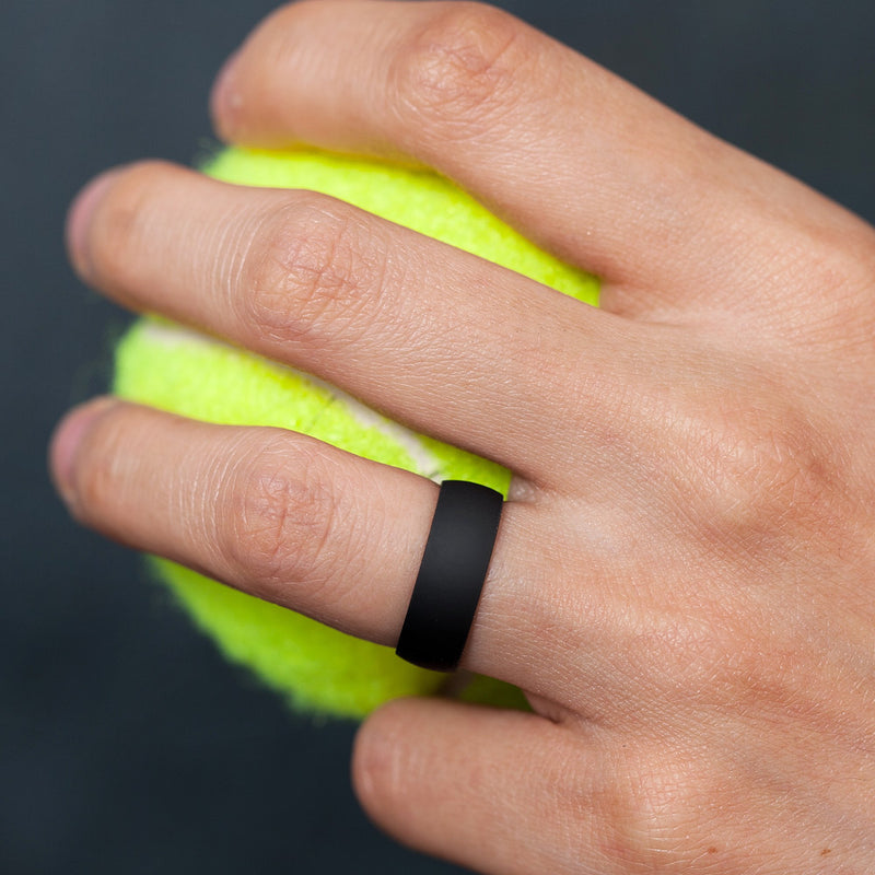 [AUSTRALIA] - ThunderFit Silicone Rings, 7 Rings / 1 Ring Wedding Bands for Men & Women 6mm Wide - 1.65mm Thick Bronze, White, Rose Gold, Women Silver, Light Pink Mix, Marble, Black 6.5 - 7 (17.3mm) 