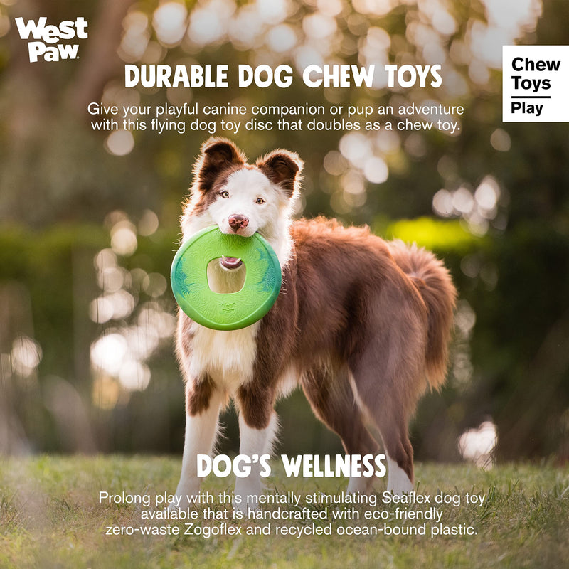 West Paw Seaflex Sailz Dog Toy Flying Disc – Machine Washable Dog Toys for Moderate Chewers – Eco-Friendly Zogoflex Toys for Dogs – Perfect for Gnawing, Fetch, Catch, Pet Training – 3 Colors Hibiscus - BeesActive Australia
