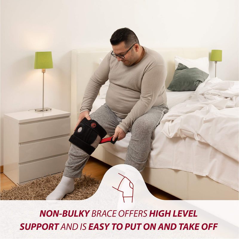KARM Plus Size Knee Brace for Knee Pain Plus Size Women and Men - Adjustable Knee Brace with Side Stabilizers. Knee Support for Meniscus Tear and Arthritis (4XL/5XL/6XL Black) Size 3 (4XL/5XL/6XL) - BeesActive Australia