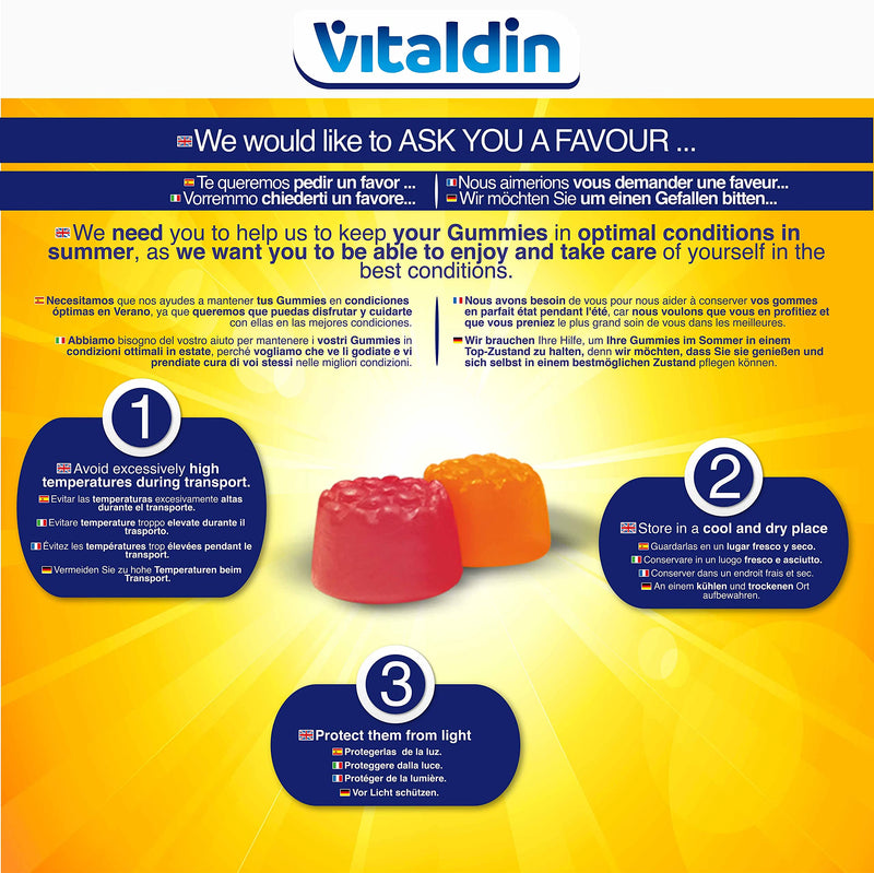 VITALDIN Vitamin D3 Gummies � 2.000 IU per Serving � 70 Chewable Gummies (1-Month Supply); Fruit Flavour � Vitamin D for Bone Health & Immune System Support � Gluten Free � for Kids & Adults - BeesActive Australia