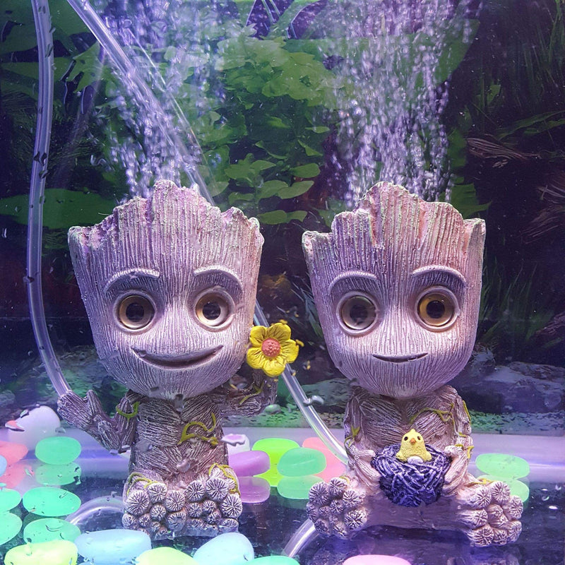 SLOCME Aquarium Groot Air Bubbler Stone Decorations - with Standard Tubing and Fish Tank Air Stone Set - BeesActive Australia