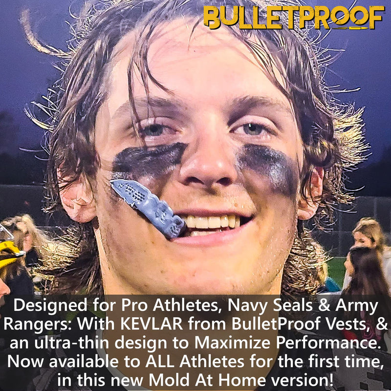 Bulletproof Kevlar: World’s Thinnest Sports Mouth Guard is 3X Stronger! Football Mouthpiece BJJ Mouthguard Lacrosse Basketball MMA Boxing Wrestling Adult Youth Kids Men Women Girl Night Guard Braces Clean White - BeesActive Australia