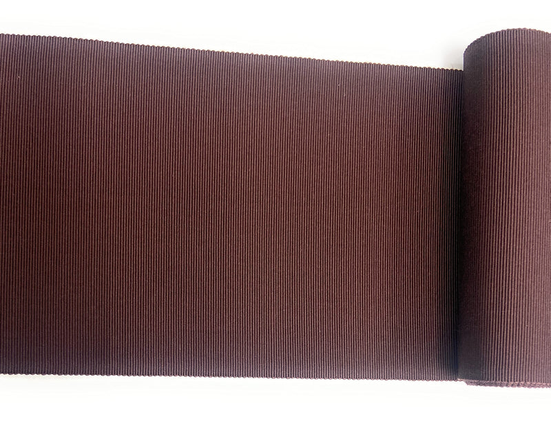 4.3/8'' Grosgrain Ribbon - Brown Made in Switzerland -2 Yards , Ribbon: 50% Silk , 50 % Cotton - BeesActive Australia