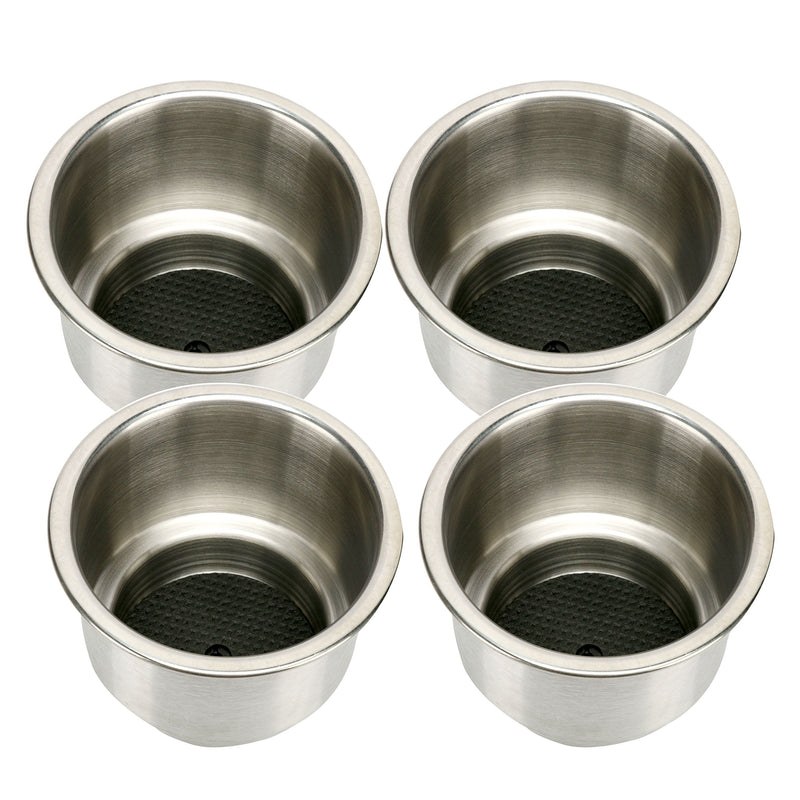 [AUSTRALIA] - SeaLux 4pcs Stainless Steel Cup Drink Holder with Drain for Marine Boat RV Camper 