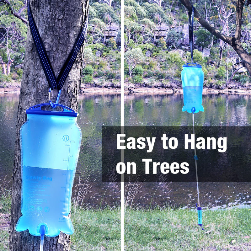 SimPure Gravity Water Filter, Portable Gravity-Fed Water Purifier with 3L Gravity Bag, Tree Strap, BPA Free Survival Gear and Equipment for Camping Hiking Emergency Preparedness - BeesActive Australia
