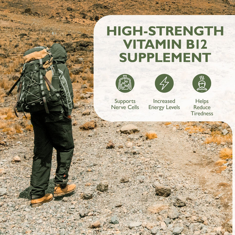 Barefoot Nutrition - B12 Complete, High Strength Supplement, Methylated B 12 (1000�g) - with Cofactors Methyl folate (400�g) & D-Biotin (400�g) - 60 x 1 A Day Vegan-Friendly Capsules - BeesActive Australia