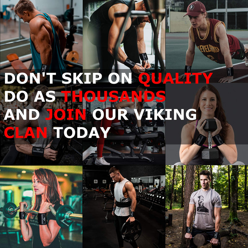 Vikingstrength Wrist Brace Support for Weight lifting, Crossfit, Bodybuilding and Fitness. Premium Quality Wrist Wraps for Pain relief and Recovery. Wrist Strap used by all Athletes, for Men and Woman - BeesActive Australia
