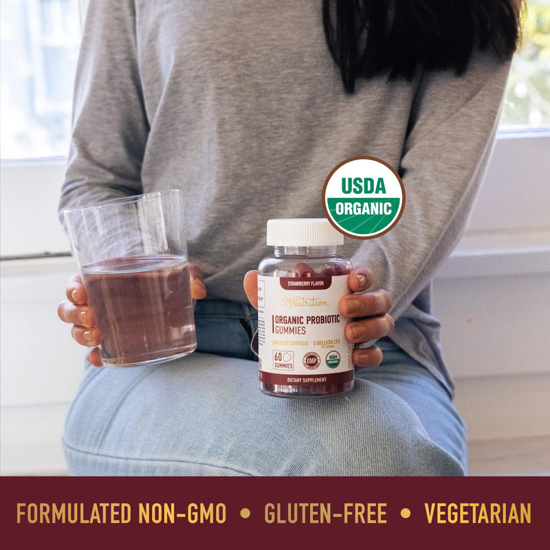 Adult Probiotic Gummies | 5 Billion CFU Adult Gummy Probiotics for Digestive Health & Immune Support* | Hardy Bacillus Subtilis Strain | Strawberry Flavor | Gluten-Free, Vegetarian | 60 Gummies - BeesActive Australia