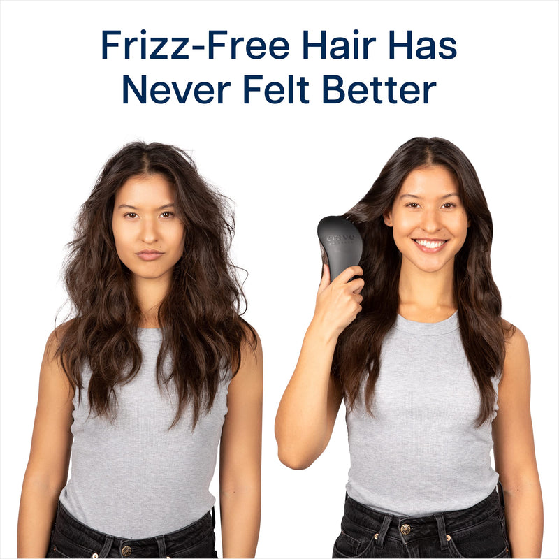 Crave Naturals Glide Thru Detangling Hair Brush for Adults & Kids Hair - Detangler Brush for Natural, Curly, Straight, Wet or Dry Hair - Hairbrush for Men & Women - 1 Pack - Black - BeesActive Australia