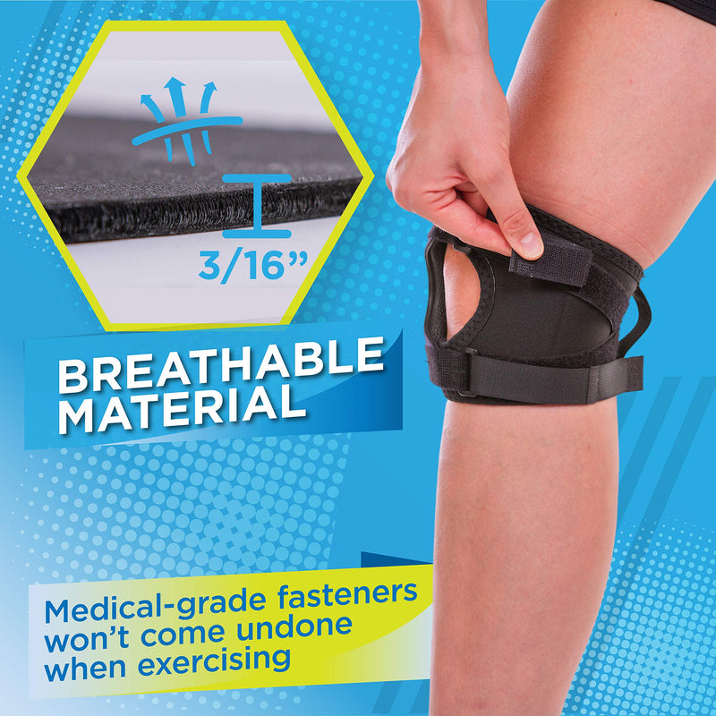 BraceAbility Patellar Tracking Pain Short Knee Brace - XXL Running, Exercise, Athletic Support Sleeve Stabilizer for After Kneecap Dislocation, Tendonitis, Patellofemoral, MCL / LCL Injuries (2XL) 2X-Large (Pack of 1) - BeesActive Australia